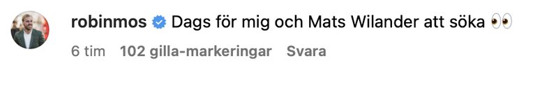 Robin Anderssons kommentar